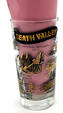 Vintage MCM Souvenir Glass Mug Death Valley, CA Black Gold Tumbler picture