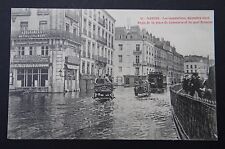 CPA postcard NANTES floods 1910 Café de la Bourse Tramway to Doulon picture