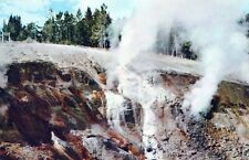 Black Growler Steamvent Yellowstone Nat Park Wyoming Vintage Chrome Post Card picture