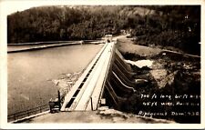 Postcard ME RPPC Real Picture Top Side View of  Ripogenus Dam Maine c1931 picture