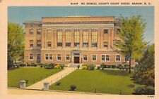 Marion North Carolina NC Mc Dowell County Court House Courthouse Linen Postcard picture