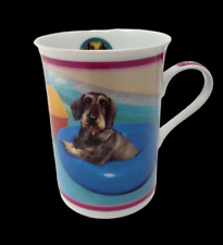 By The Pool  Danbury Mint Darling Dachshunds  Coffee Mug Wiener Dog Porcelain picture
