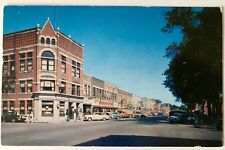 VINTAGE POSTCARD RPPC 1938 Real Photo Main Street Waupaca Wisconsin WI Cars Auto picture