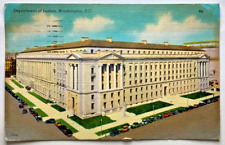 Department of Justice Washington DC Postcard 1951 Linen Posted Divded Back Stamp picture