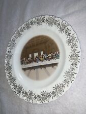 Vtg. 1st. Edition Lords Last Supper Plate 23K Gold 10
