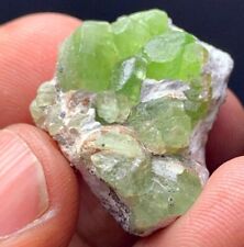 60 Ct Transparent Peridot crystal Cluster with Megnatite from Supat Pakistan picture