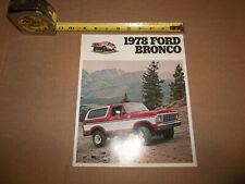 vintage 1978 ford bronco brochure nos dealership picture