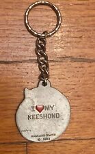 1983 pewter keychain I love my keeshound picture