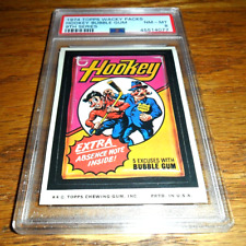 1974 Topps Wacky Pack 9th Series Hookey HOCKEY Bubble Gum PSA 8 NM MINT CENTERED picture