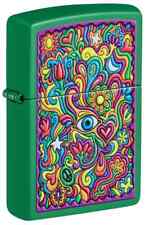 Zippo 48957,  Abstract Trippy Design, Grass Green Finish Lighter, NEW picture