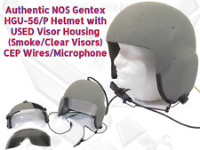 NOS MILITARY Gentex HGU56/P Pilot Flight Helmet Used Visor Housing CEP Wire AA8 picture