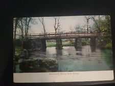 Postcard Woodward Spring Park Bridge, Taunton, MA, Unposted  picture