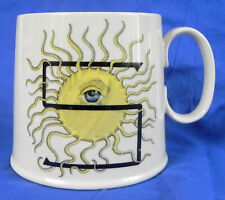 Anthropologie Ceramic Coffee Cup Mug, Florence Balducci Drawing, Sun & Eye, Exc. picture