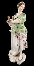 Antique Triebner ENS & Eckert , Volkstedt , Porcelain Figurine of a muse holding picture