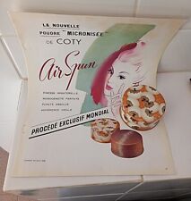 OLD VINTAGE FRENCH COTY L´AIMANT FACE POWDER EMPTY BOX & ORIGINAL PUBLICITY picture