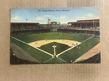 Postcard Detroit MI Michigan Briggs Stadium MLB Tigers Baseball Field Game picture