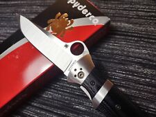 -🔥Super Rare Spyderco Vallotton Sub-Hilt Folding Knife 3-3/4