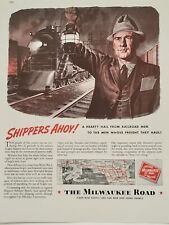 1943 The Milwaukee Road Railroad Fortune WW2 Print Ad Homefront Lantern Freight picture