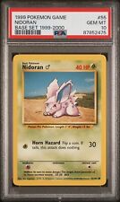 Nidoran 55/102 Pokemon - 1999 2000 4th Print Base Set PSA 10 GEM MT picture