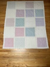 Handmade Vintage Quilt Patchwork 55 X 69 Hand Stitched Pieced Cotton Lightweight picture