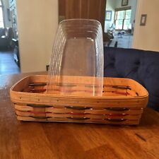 Longaberger 1997 Woven Traditions Bread Basket & Protector picture