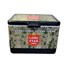 The National Beer of TEXAS Lone Star Beer Metal & Plastic Cooler Ice Chest NEW picture