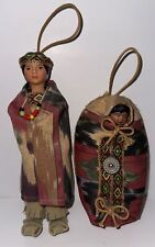 Vintage Native American Indian Papoose Doll Ornament picture