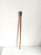 Vintage Old Man Wooden Brass Grip Walking Stick Decorative Collectible WD284 picture