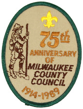 1989 75th Anniversary Milwaukee County Council Patch Wisconsin WI Boy Scouts BSA picture