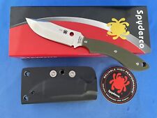 Spyderco FB49GPOD Stok Bowie Knife OD Green G-10 Boltaron Sheath Collector #156 picture