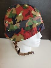 Swiss M71 Helmet with Alpenflage Cover Size 57-58,model BT80, GC. picture