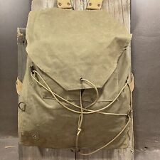ABERCROMBIE & FITCH New York 1940’s WWII Vintage Military Green Canvas Backpack picture