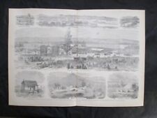 1884 Civil War Print - Lincoln's Dedication Ceremony of Gettysburg Cemetery 1863 picture