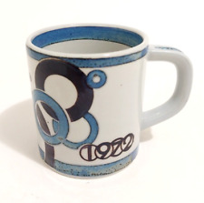 Vintage 1972 Royal Copenhagen Fajance Annual Coffee Mug Cup Blue 3