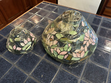 Lot of 2 Tiffany Style Stained Glass Lamp Shades - 11.5