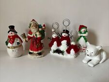 Lot Of 5 Vintage Santa, Snowman, White Polar Bear Christmas Decors picture