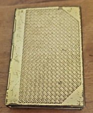 Vintage 1950s Coty Hinged Goldtone Powder Compact Mirror Book picture