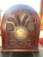 Excalibur RD61 Vintage Style Cathedral AM/FM Tabletop Radio Modern Reproduction picture