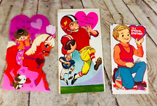 3 vtg  Valentine greeting cards un-used 50a 60s picture