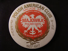 1977 Polish Days pinback button St. Paul MN picture