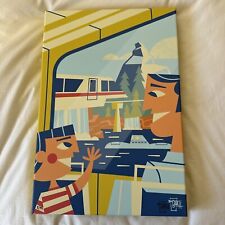 Disneyland A Trip Around The Park Canvas Giclee Ben Burch #2 LE95 RARE 19x13 picture
