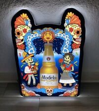 Modelo beer day of the dead skull light Up LED sign Dia de Los muertos picture