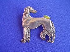 Saluki with Butterfly pin PEWTER #15R Hound DOG Jewelry by Cindy A. Conter   picture