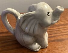 Vintage Pottery Elephant Creamer Pitcher MCM Coffee Creamer 3.5