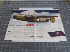 1943 Buick Slug Better Buy Bonds Military Plane War Goods Vintage Print Ad picture