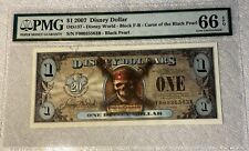 2007 $1.00 Black Pearl (FB) Disney World  PMG 66 EPG picture
