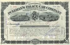 Pullman's Palace Car Co. - 1880's-90's dated Railroad Car Company Stock Certific picture