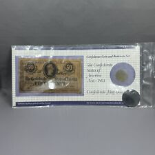 Confederate Coin And Banknote Set 1864 - Authentic Replica picture