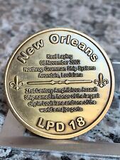 USS New Orleans LPD 18 Keel Laying Nov 8, 2002 medal coin Avondale Louisiana picture