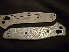 Benchmade 940 Osborne Awt  Custom Deep Engraved Al. Scales Butterfly No Knife picture